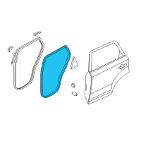 OEM 2015 Kia Sorento WEATHERSTRIP-Rear Door Body Side Diagram - 831101U000