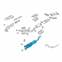 OEM 2004 Mercury Mountaineer Muffler & Pipe Diagram - 1L2Z-5230-BB