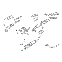 OEM 2010 Mercury Mountaineer Converter Shield Gasket Diagram - 8L2Z-5E241-C