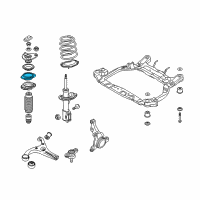 OEM 2009 Kia Rio Seat Assembly-Spring, Upper Diagram - 546201G100