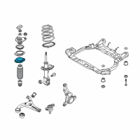 OEM 2010 Hyundai Accent Front Spring Seat Assembly Diagram - 54623-1E100