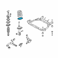 OEM Hyundai Accent Front Spring Pad, Lower Diagram - 54633-1G000