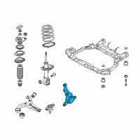 OEM 2006 Hyundai Accent Knuckle-Front Axle, RH Diagram - 51716-1E100