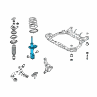 OEM Hyundai Accent Strut Assembly, Front, Right Diagram - 54660-1E200