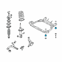 OEM 2006 Hyundai Accent Bushing-Crossmember Mounting Diagram - 62485-1G000