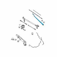 OEM Nissan Windshield Wiper Arm Assembly Diagram - 28881-ZP00A