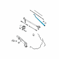 OEM 2015 Nissan Xterra Windshield Wiper Arm Assembly Diagram - 28881-ZP00A