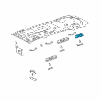 OEM 2004 Chevrolet Trailblazer EXT Housing Asm, Roof Rail Rear Courtesy & Reading Lamp (3rd Row) Diagram - 88954387