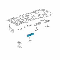 OEM 2004 GMC Envoy Courtesy Lamp Diagram - 88935732