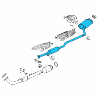 OEM 2014 Honda Accord Silencer Complete, Exhaust Diagram - 18307-T3Z-A01