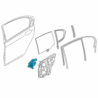 OEM 2017 BMW 540i xDrive Window Motor Diagram - 51337455083