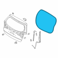 OEM Kia Sorento Weatherstrip-Tail Gate Opening Diagram - 873212P500