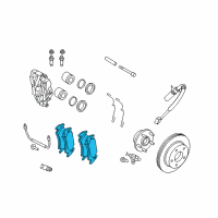 OEM 2005 Dodge Ram 3500 Front Disc Pads Diagram - 5143402AB