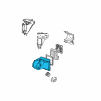 OEM 2002 GMC Safari Case, A/C Evaporator Diagram - 52478146