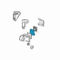 OEM 1999 GMC Safari Evaporator, Auxiliary A/C Diagram - 52465673