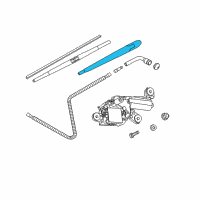 OEM 2007 BMW X3 Rear Windshield Wiper Arm With Blade Compatible Diagram - 61-62-3-400-708