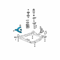 OEM 2004 Saturn Ion Front Lower Control Arm Assembly Diagram - 19207819