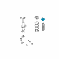 OEM Nissan 350Z Strut Mounting Insulator Assembly Diagram - 54320-AL50A
