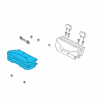 OEM Toyota Prius Seat Cushion Diagram - 71460-47040-K0