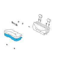 OEM 2003 Toyota Prius Pad, Rear Seat Cushion Diagram - 71503-47010