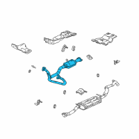 OEM 2000 Chevrolet S10 Exhaust Manifold Pipe Assembly *Marked Print Diagram - 15156890