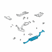 OEM 2000 GMC Sonoma Exhaust Muffler Assembly (W/ Exhaust Pipe & Tail Pipe) Diagram - 15105764