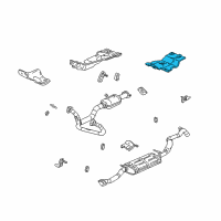 OEM 2002 Chevrolet S10 Shield Asm-Exhaust Muffler Heat Diagram - 93392844