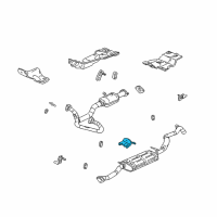 OEM 1996 Chevrolet S10 Hanger, Exhaust Muffler Front Diagram - 15983998