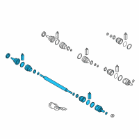 OEM 2018 Kia Optima Shaft Assembly-Drive, LH Diagram - 49500D4200