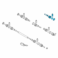 OEM Kia Optima Boot Kit-Front Axle Differential Diagram - 49583C1000