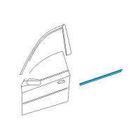 OEM Cadillac Belt Weatherstrip Diagram - 22923354