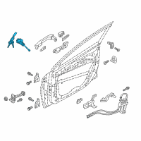 OEM 2018 Hyundai Elantra Door Key Sub Set, Left Diagram - 81970-F2A00