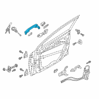 OEM 2018 Hyundai Elantra Door Handle Assembly, Exterior, Left Diagram - 82651-F2200