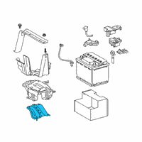 OEM 2018 Lexus RX450hL Reinforcement, Battery Bracket Diagram - 74414-48020