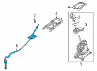 OEM 2022 Jeep Renegade Transmission Gearshift Control Cable Diagram - 68255450AA