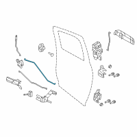 OEM Dodge Ram 1500 Link-Inside Handle To Latch Diagram - 68045138AA