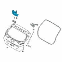 OEM Hyundai Kona Tail Gate Latch Assembly Diagram - 81230-J9000