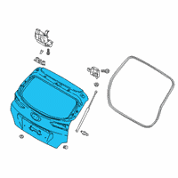 OEM Hyundai Panel Assembly-Tail Gate Diagram - 73700-J9030