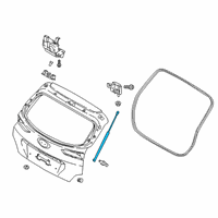 OEM 2021 Hyundai Kona Electric Lifter Assembly-Tail Gate, LH Diagram - 81770-J9000