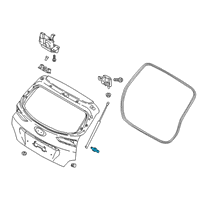 OEM 2021 Hyundai Kona Electric Ball Joint-Hood Lifter Diagram - 81163-C7000