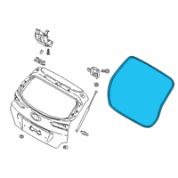 OEM 2019 Hyundai Kona Weatherstrip-Tail Gate Opening Diagram - 87321-J9000