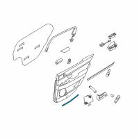 OEM 2009 Kia Amanti WEATHERSTRIP Assembly-Rear Door T Diagram - 833663F000