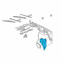 OEM Oldsmobile Bravada Washer Reservoir Diagram - 12362264