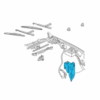 OEM 2001 Oldsmobile Bravada Washer Reservoir Diagram - 12362264