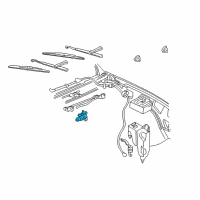 OEM 1997 Oldsmobile Bravada Motor Asm, Windshield Wiper Diagram - 19151963