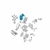 OEM Hyundai Santa Fe Case-Heater & Evaporator, LH Diagram - 97134-0W000