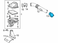 OEM Hyundai Tucson HOSE-AIR INTAKE (B) Diagram - 28139-P0410