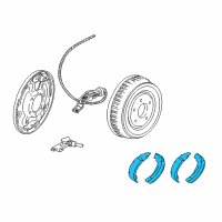 OEM 2000 Ford Ranger Brake Shoes Diagram - F77Z-2200-BA