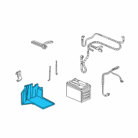 OEM 2001 Acura MDX Box, Battery (80D) Diagram - 31521-S3V-A01