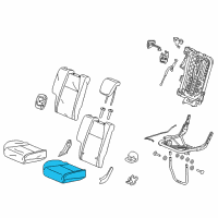 OEM 2017 Honda Fit Pad, R. RR. Seat Cushion Diagram - 82137-T5R-A11